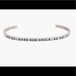 NWT: MANTRABAND - “She Believed She Could, So She Did” Bracelet